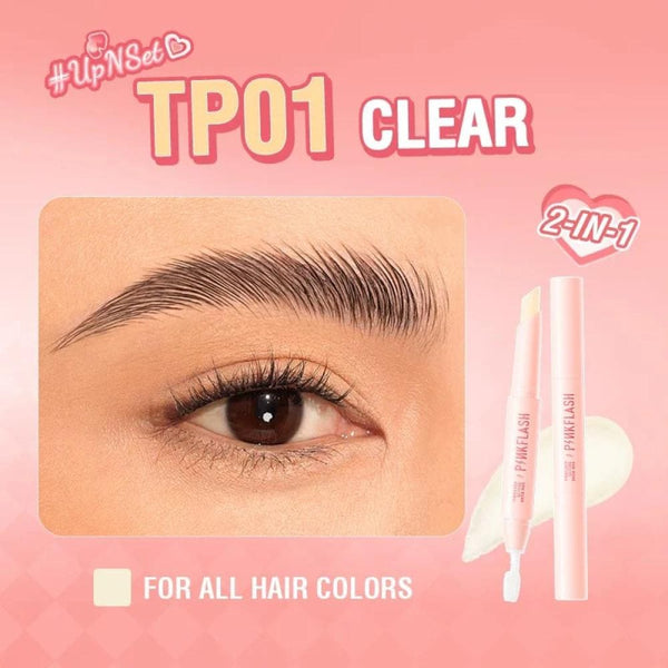 Pink Flash 2-in-1 Waterproof Eyebrow Wax with Brush TP01