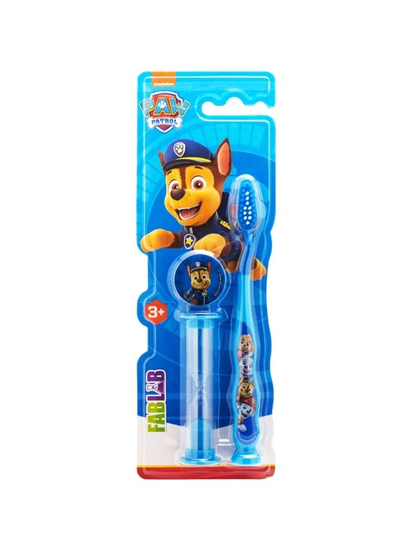 Fab Lab Paw Patrol Kids Toothbrush with Sand Timer Soft Bristles Assorted Colors