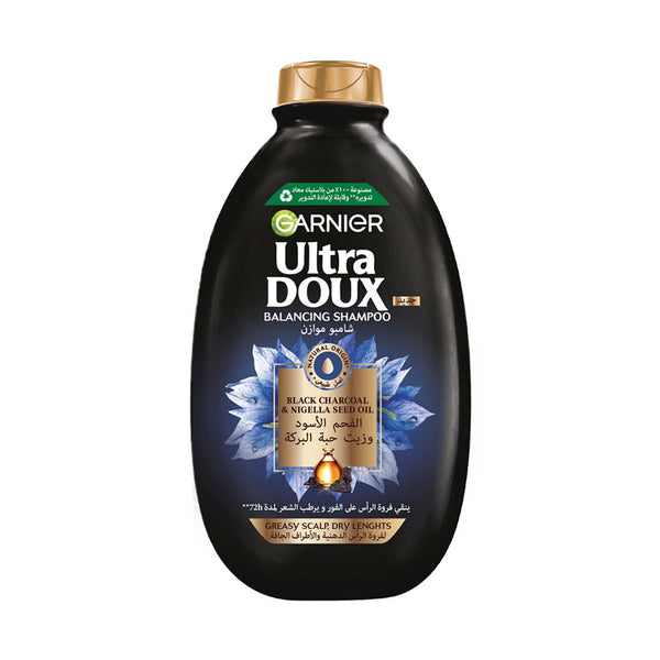 Garnier Ultra Doux Black Charcoal & Nigella Seed Shampoo Purifying Formula 600 ml