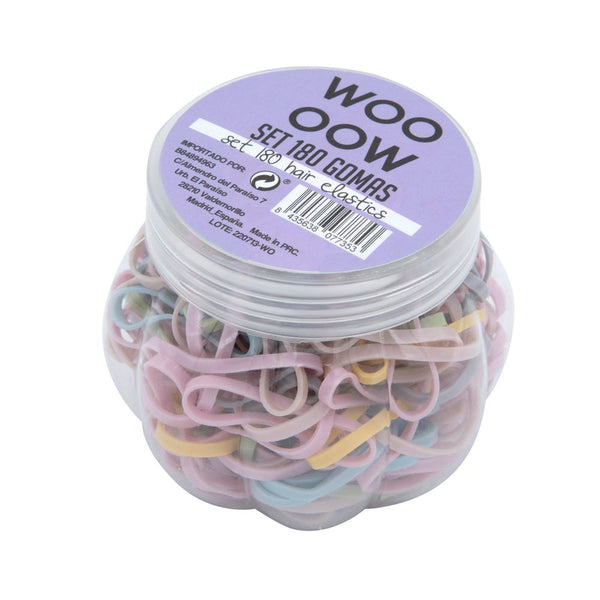 You Are The Princess WOO OOW Silicone Hair Ties, Flexible Durable, 180 Pieces