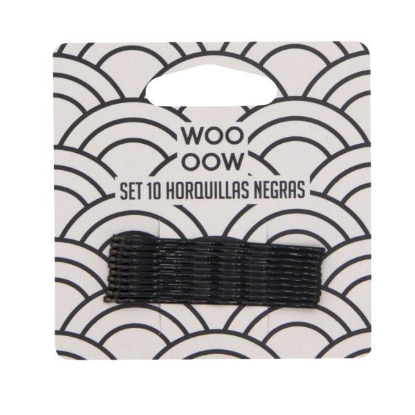 You Are The Princess Woo Oow Black Hairpins Set, 10 Pieces, 5 cm