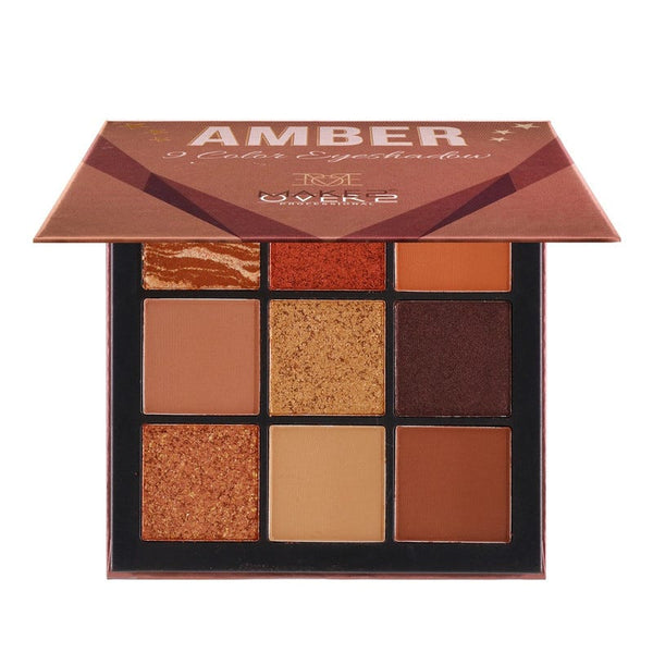 Makeover22 Amber Mini Eyeshadow Palette AM02 9 Matte and Shimmery Shades