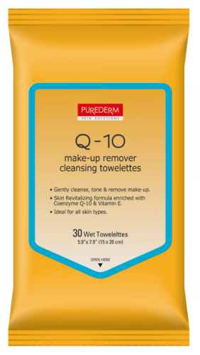 Purederm Makeup Removing Wipes Q10 Facial Cleansing Wipes