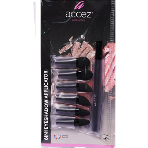 Accez 6 In 1 Eyeshadow Applicator Makeup Brush Set, Soft Synthetic Brushes