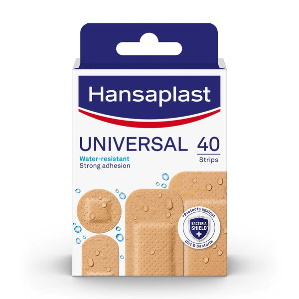 Hansaplast Water-Resistant Universal Plasters Flexible Fabric 40 Pieces