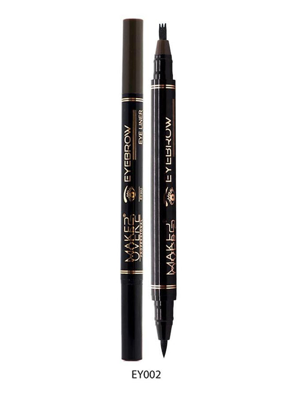 Makeover22 Eyebrow and Eyeliner Pen Pencil Water-Resistant Black/Dark Brown EY002