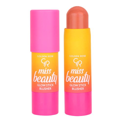 Golden Rose Miss Beauty Glow Stick Blusher Creamy Texture Peach Flash 01