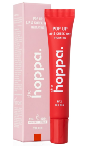 The Hoppa Hydrating Lip and Cheek Tint Moisturizing Too Red 10 ml