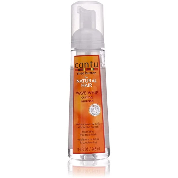 Cantu Wave Whip Curling Mousse Lightweight Shea Butter Curl Defining Foam 248 ml