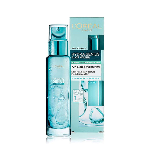 L'Oreal Paris Hydra Genius Moisturizing Gel Aloe Water Hyaluronic Acid Normal to Combination Skin 70 ml