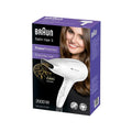 Braun Satin Hair 3 Ionic Hair Dryer HD 380 White 2000 W with Concentrator Nozzle
