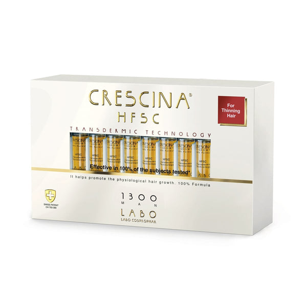 Crescina HFSC 1300 Man Scalp Treatment Vials with Peptides, 20 x 3.5 ml