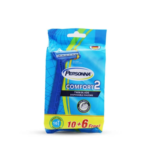 Persona Comfort 2 Men's Razor Blades Double-Blade Shaving System 10+6 Count