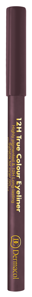 Dermacol 12h True Colour Eyeliner Pencil Creamy Finish Dark Mauve No. 10