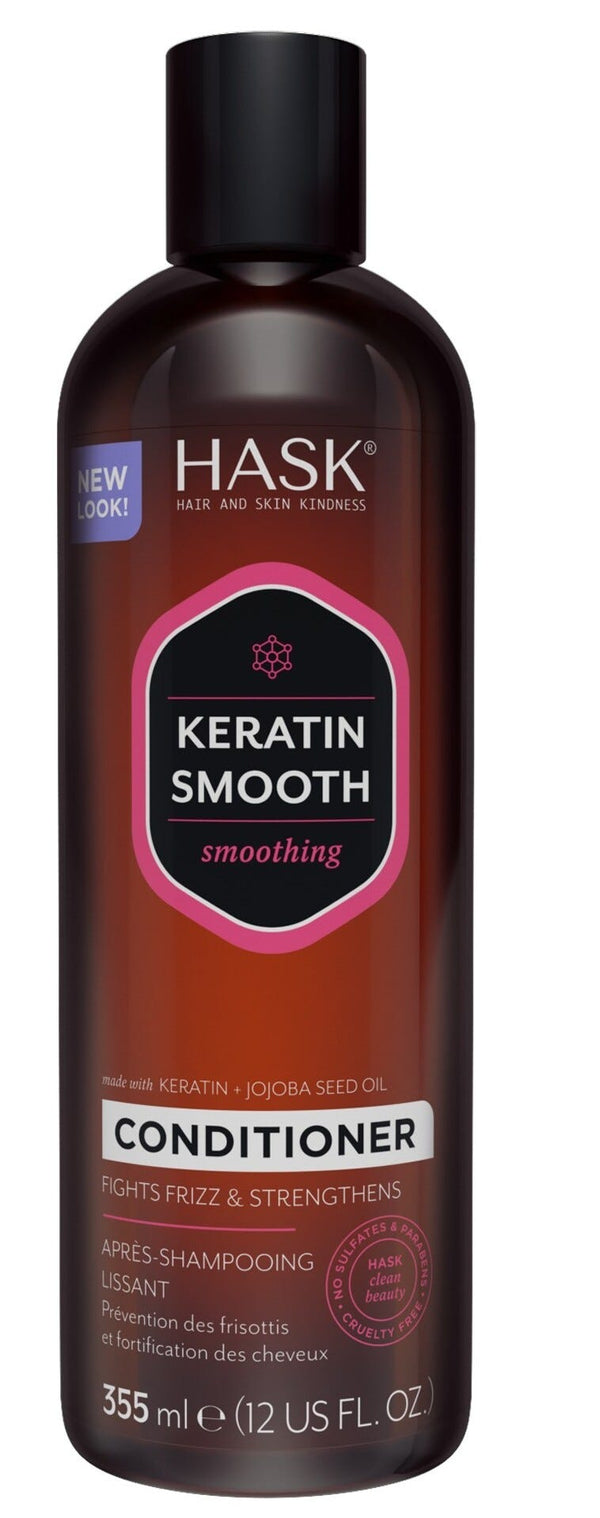 Hask Keratin Protein Smoothing Conditioner Cream for Frizzy Hair 355 ml
