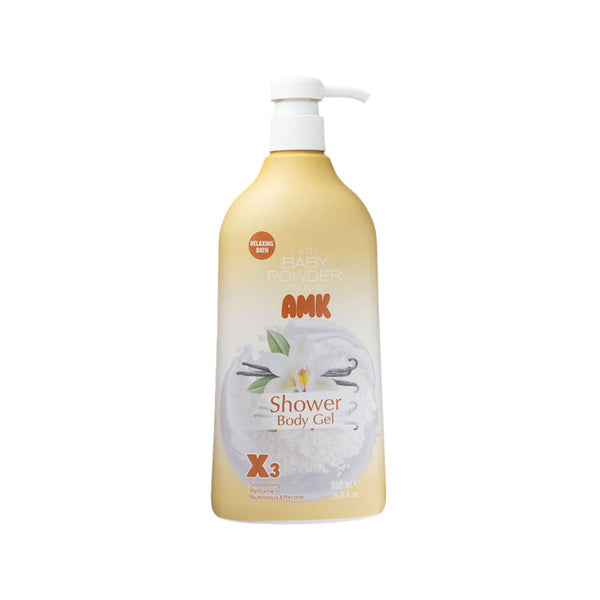 Lady Baby Powder AMK Shower Body Gel Vanilla Scent Yellow 850 ml