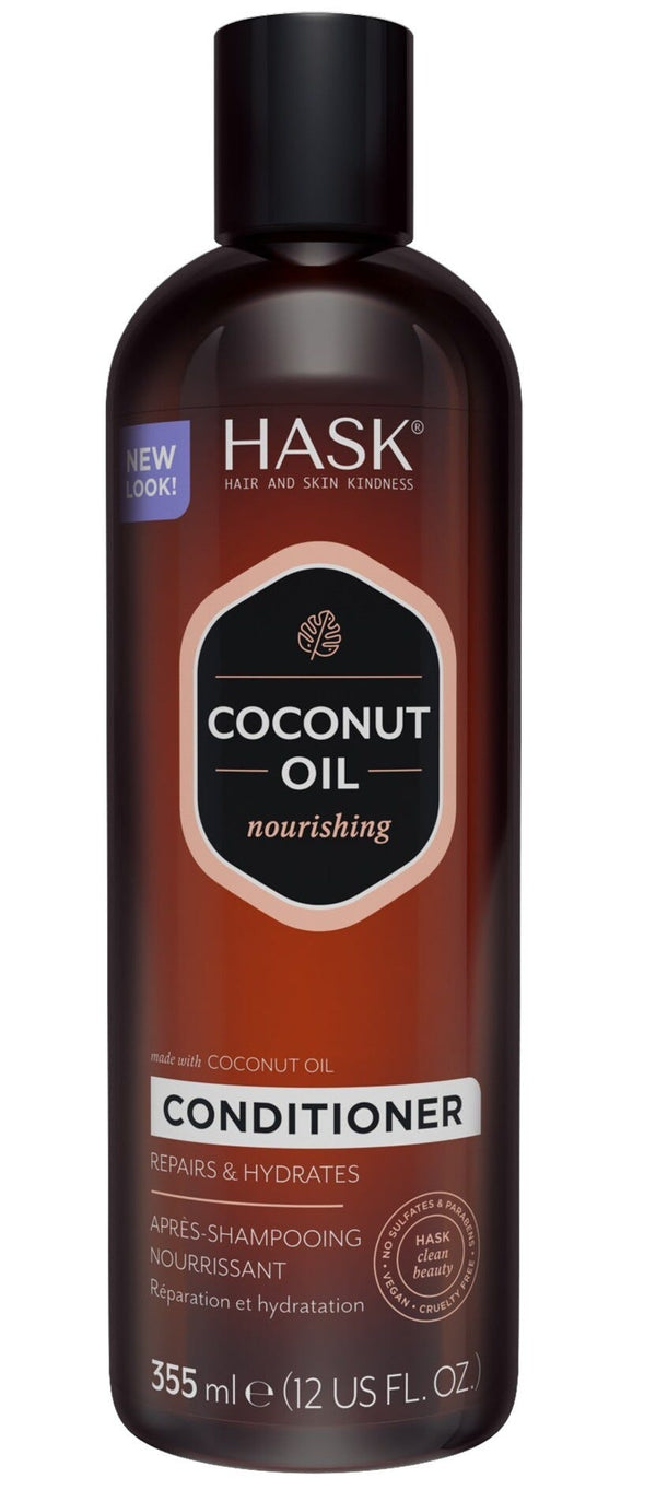 Hask Coconut Oil Nourishing Conditioner Cream for Dry, Dull Hair 355 ml