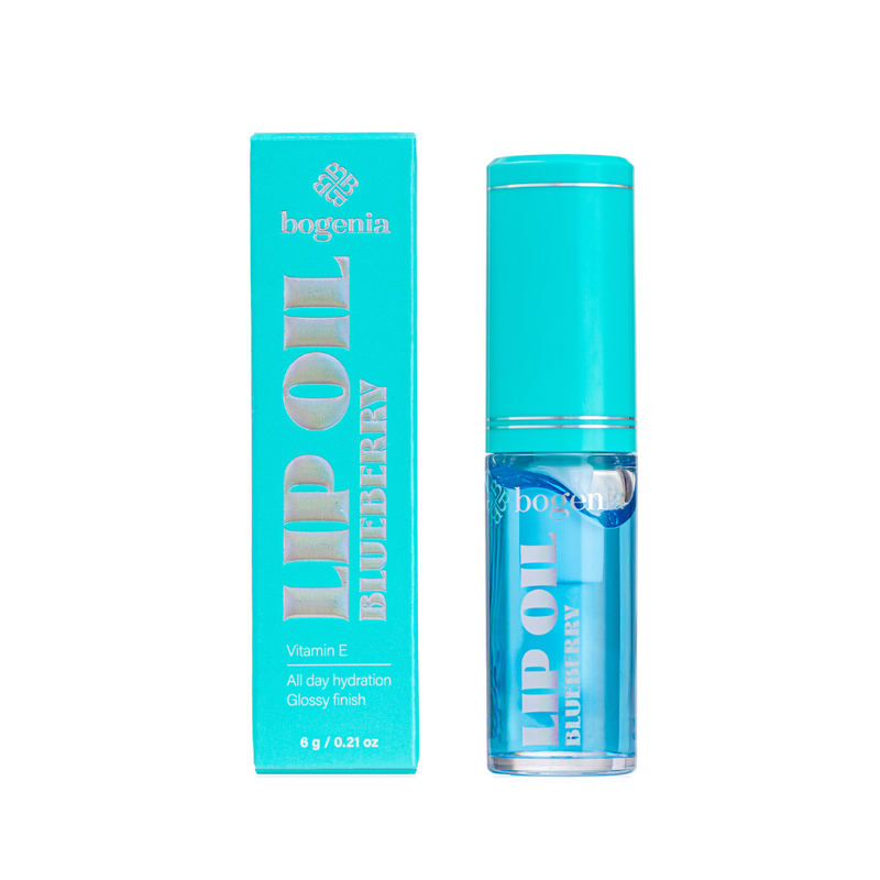 Bogenia Lip Oil Blue Berry Glossy Moisturizing Lip Oil Blueberry Flavor