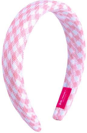 You Are The Princess Barbie Preppy Gingham Hair Headband Pink, 1 Pc