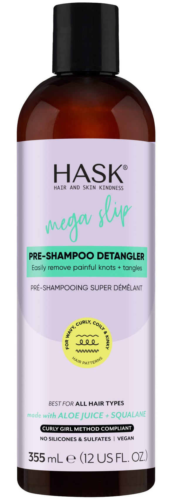 Hask Texture Solutions Pre-Shampoo Mega Slip Detangler Aloe 355 ml