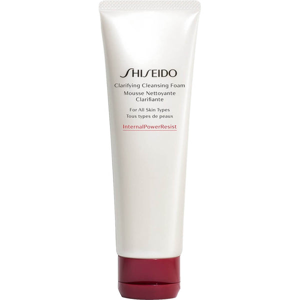 Shiseido Clarifying Cleansing Foam Creamy Facial Cleanser Rice Germ Oil White Clay 125 ml