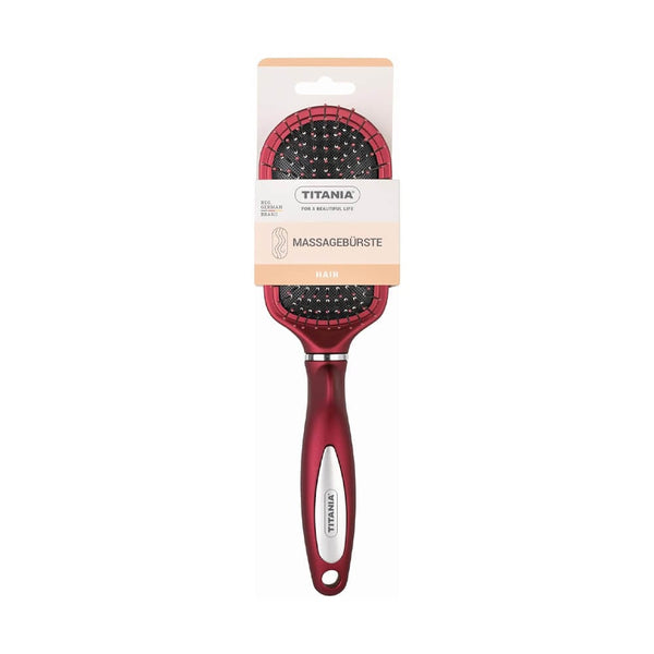 Titania Hairbrush No. 1650 Dark Red Flexible Detangling Brush