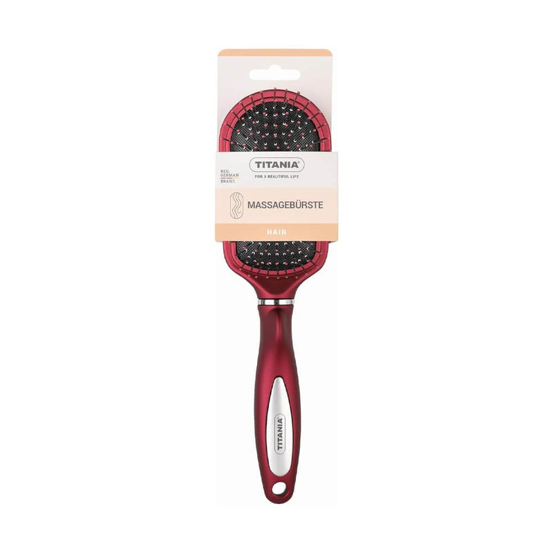 Titania Hairbrush No. 1650 Dark Red Flexible Detangling Brush