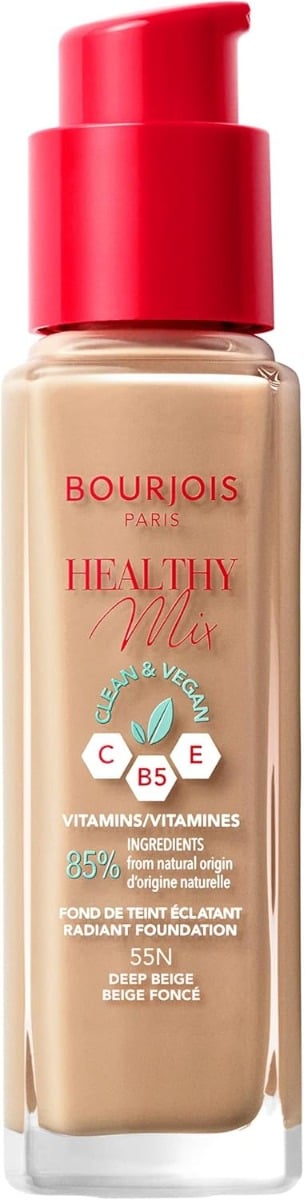 Bourjois Healthy Mix Clean Foundation Natural Finish Deep Beige 55
