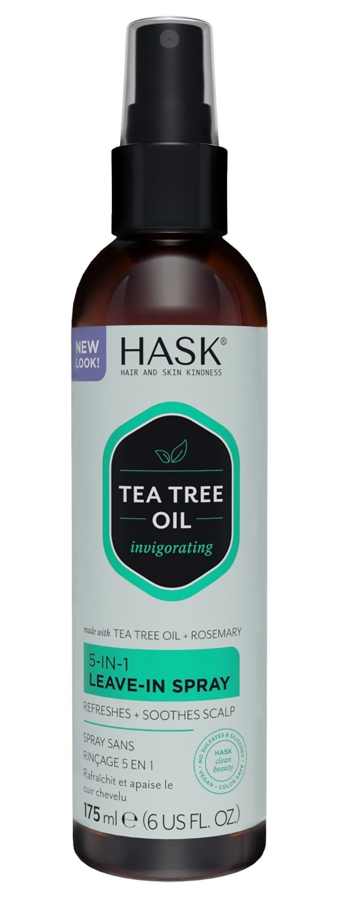 Hask Tea Tree Oil & Rosemary 5-in-1 Leave-In Spray Dry Hair 175ml