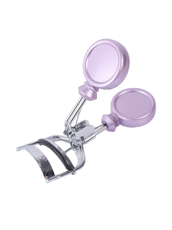 Beauty System Eyelash Curler Model BK25-077, Polished Metal with Lavender Handles