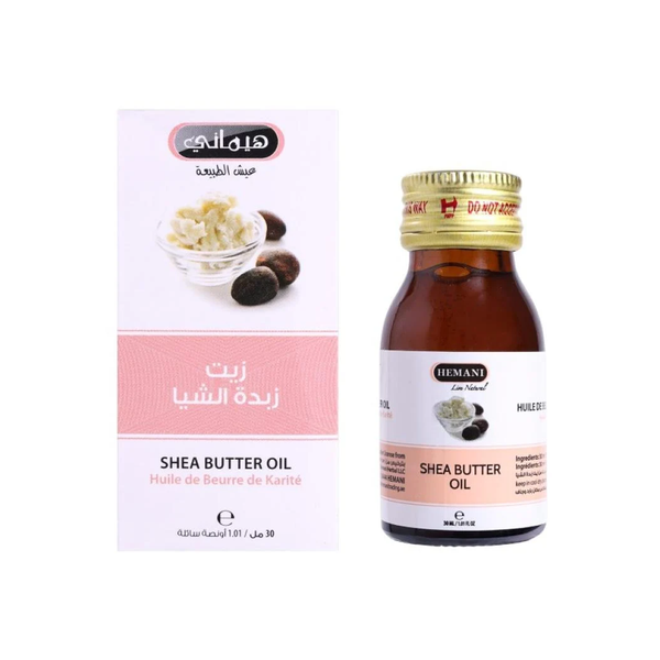 Hemani Shea Butter Oil Light Absorbing Hair and Skin Moisturizer 30ml