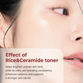 Dr. Melaxin Glow White Rice Toner Hydrating Rice Bran Water Plant-Based Ceramides 200ml