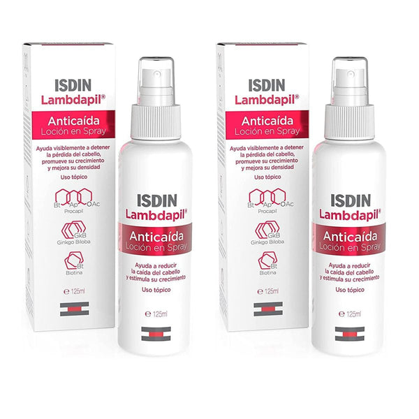 ISDIN Lambdapil Scalp Lotion Spray, Hair-Care Formula, 125 ml, 1+1 Pack