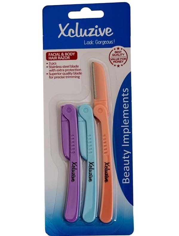 Xcluzive Facial & Body Hair Razors, 3 Pieces