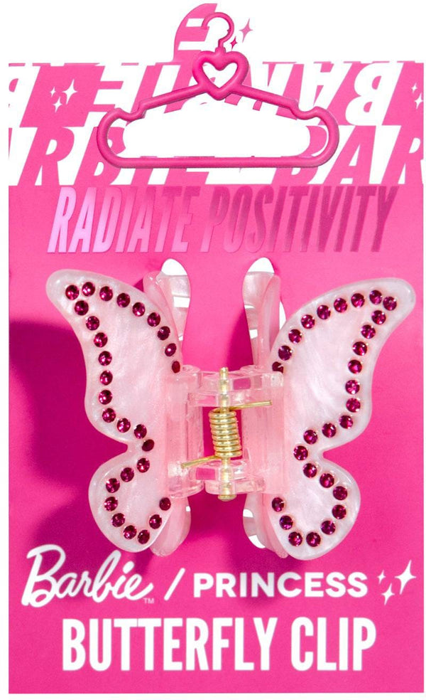 You Are The Princess Barbie Pink Tortoiseshell Butterfly Hair Clip, 5.4 x 4.2 cm, 1 Pc