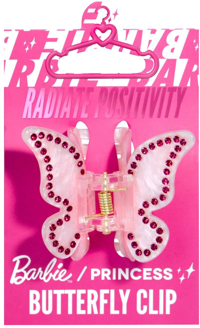 You Are The Princess Barbie Pink Tortoiseshell Butterfly Hair Clip, 5.4 x 4.2 cm, 1 Pc