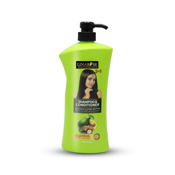 Lina Rose Shampoo & Conditioner with Avocado and Shea Butter, Hydrating Hair Care, 1000 ml