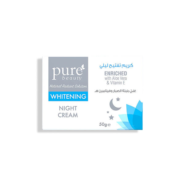 Pure Beauty Night Cream Aloe Vera Vitamin E Brightening Formula 50 g