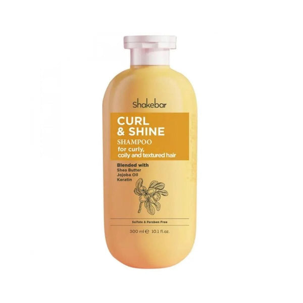 Shakebar Curl & Shine Shampoo for Curly Hair Shea Butter Jojoba Oil Keratin 300 ml