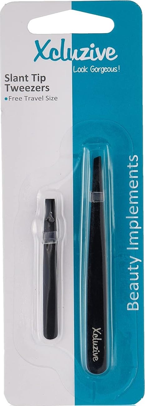 Xcluzive Slant Tweezers Black Coated