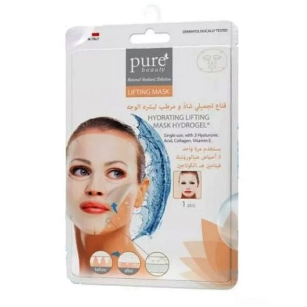 PURE BEAUTY Hydrating Lifting Facial Hydrogel Sheet Mask with Hyaluronic Acid