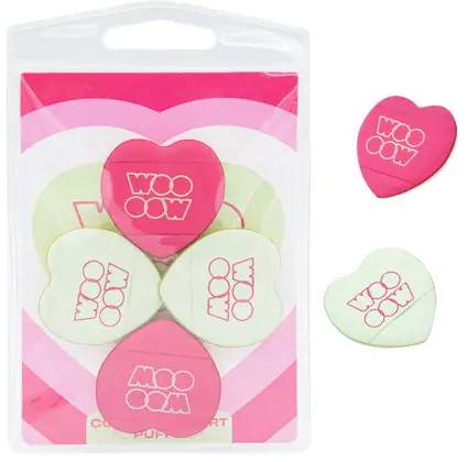 You Are The Princess Woo Oow Colorful Heart Puffs Makeup Sponges, 4 Piece Set