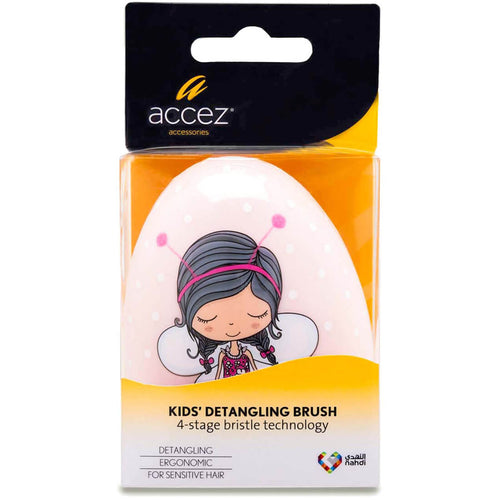 Accez Detangling Wonder Kids Fairy Hair Brush Flexible Anti-Static Nylon Pins