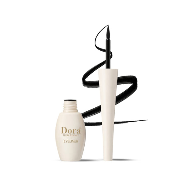 Dora Deep Liner Matte Liquid Eyeliner Precision Brush Black