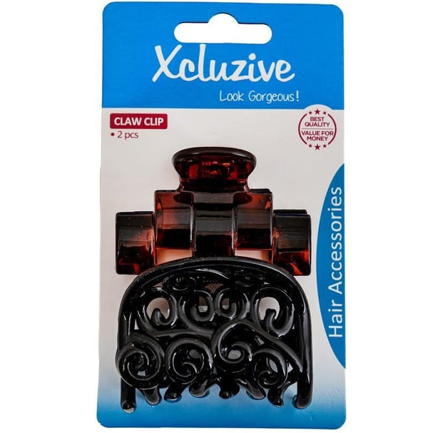 Xcluzive Claw Hair Clips, 2-Piece Set, DY006-DY001