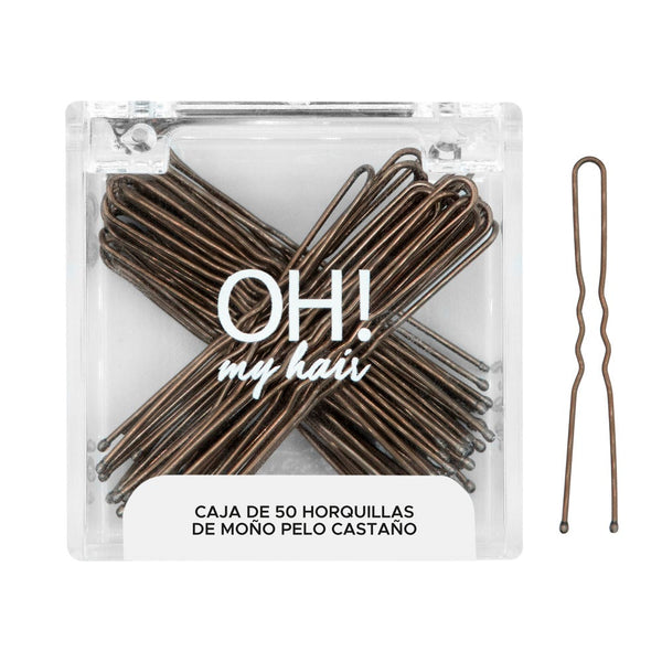 YOU ARE THE PRINCESS Oh My Hair Brown Hairpins, 50 Pieces