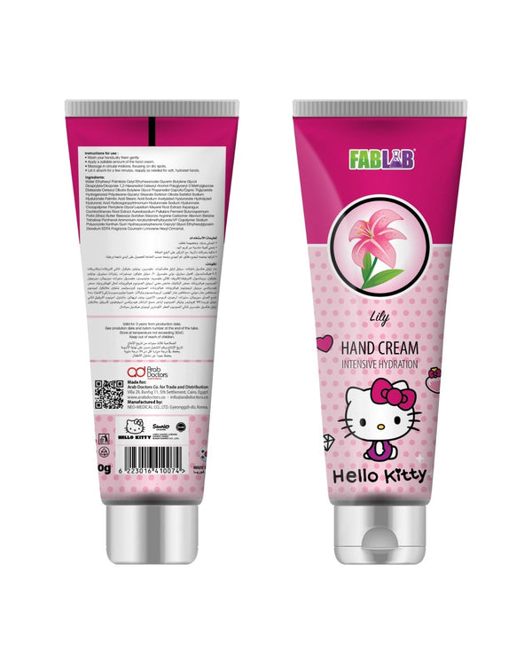 Fablab Hello Kitty Hydration Hand Cream Shea Butter Vitamin E Lily 100ml