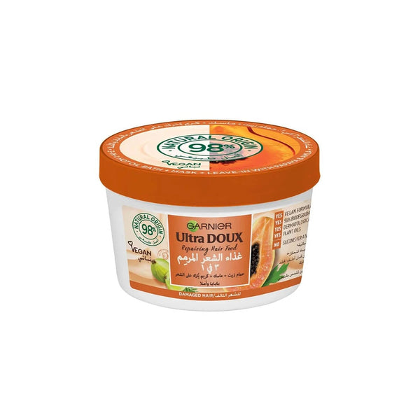 Garnier Repairing Hair Food 98% Natural Treatment for Damaged Hair, 390 ml