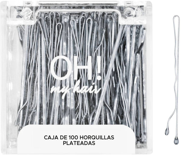 You Are The Princess Oh My Hair Silver Hairpins, 100 Pieces