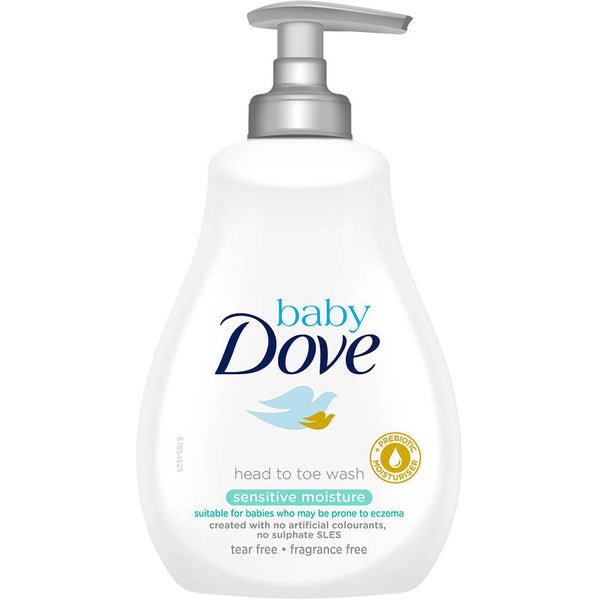 Dove Baby Head-Toe Wash Sensitive Moisture Baby Hair & Body Wash pH-Neutral 400ml